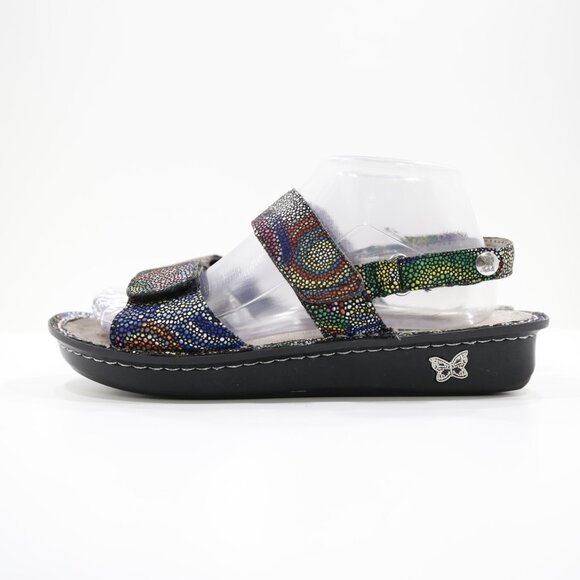 Alegria Verona Multicolor Leather Lightweight Adjustable Flat Sandals - 9/EU 39 - Picture 1 of 7